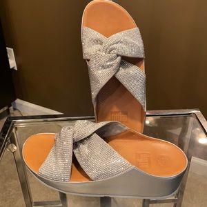 Fitflop Silver sparkle Sandals - size 7
